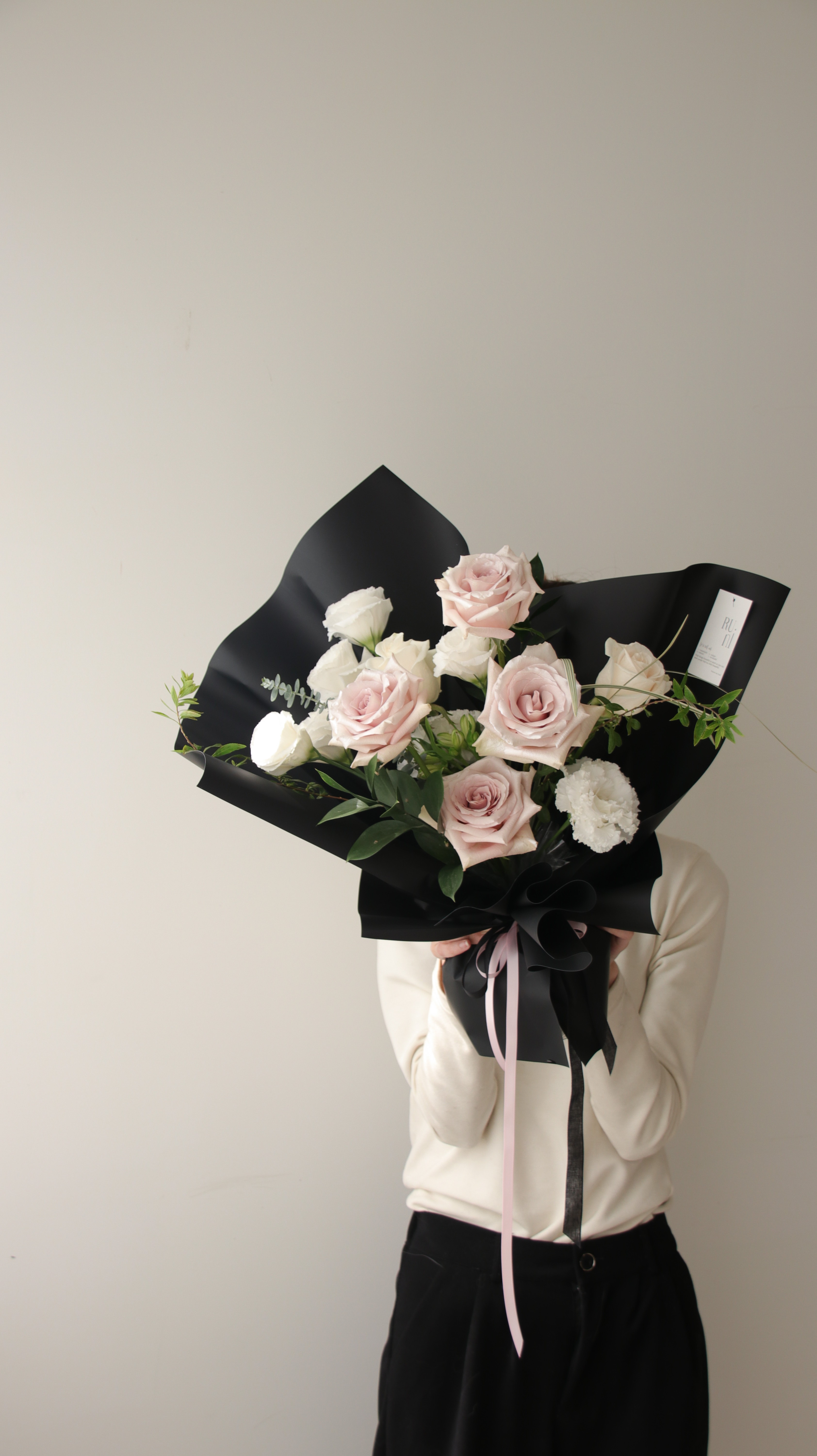 進口珠光粉玫瑰綜合花束（閃亮亮款！）