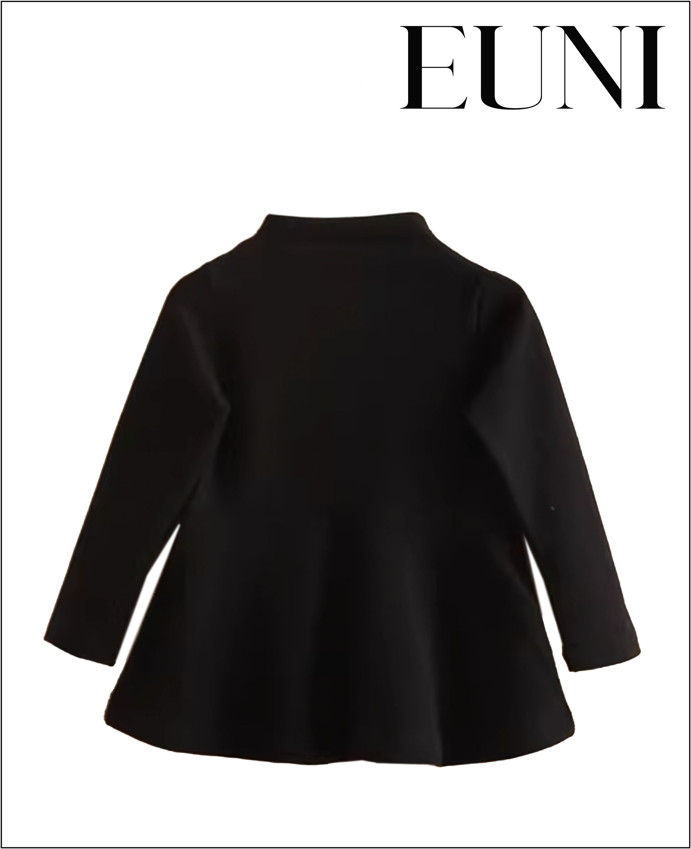 優雅黑絨蘇格蘭紋裙衫