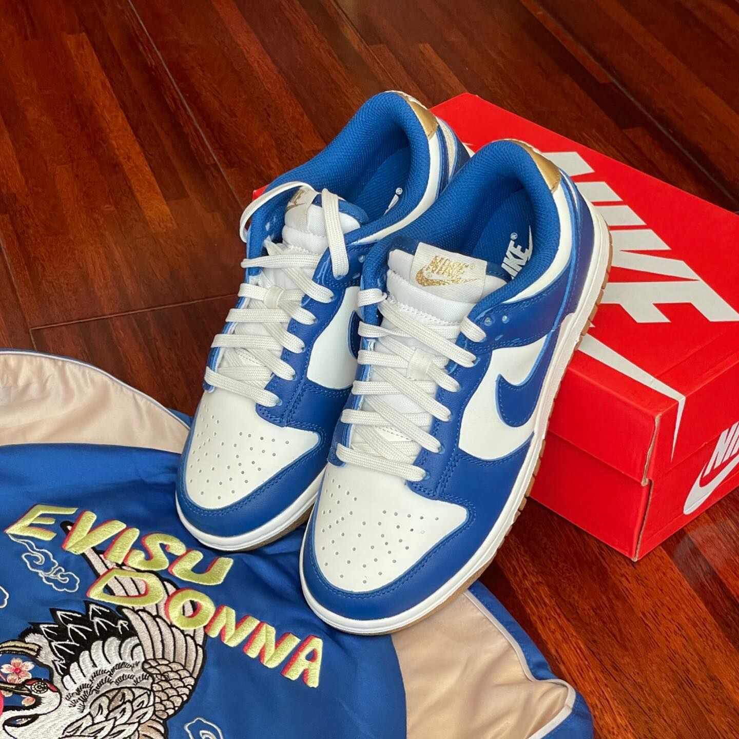 Nike Dunk Low Kansas City Royals 閃電藍 藍白金 焦糖底 女鞋 FB7173-141