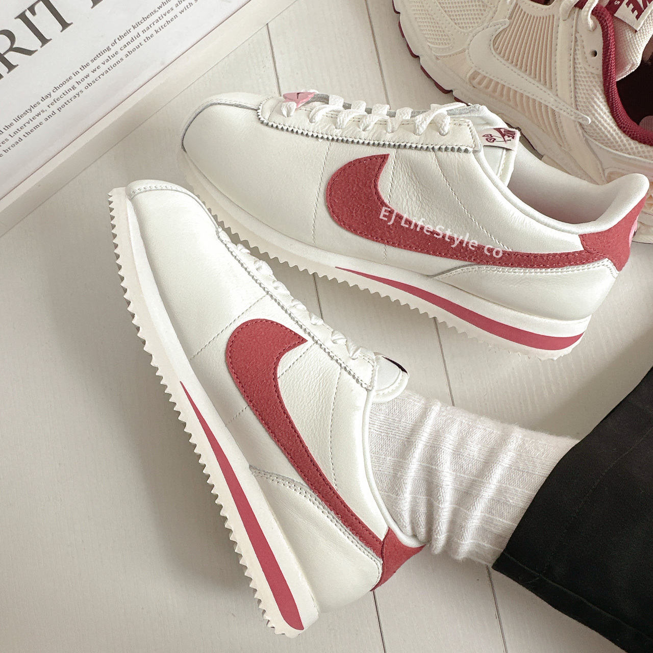 NIKE CORTEZ 阿甘 情人節限定 奶油色 櫻桃紅 粉 女鞋 FZ5167-133 / 調貨