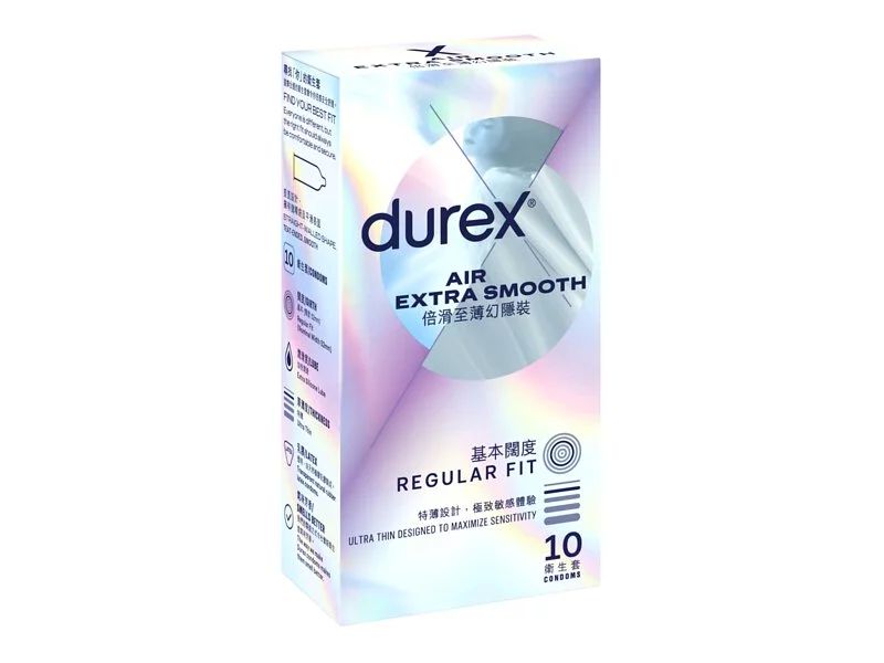 Durex 杜蕾斯 倍滑至薄幻隐装 10 片装 乳膠安全套