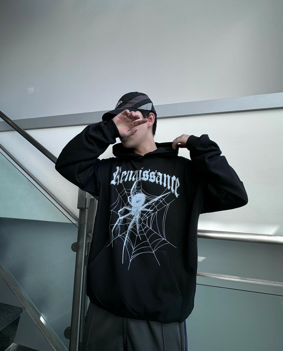 RENAISSANCE 蜘蛛網 標語Logo 幻影旅團帽T ‘’ Grateful Mistake Hoodie ‘’