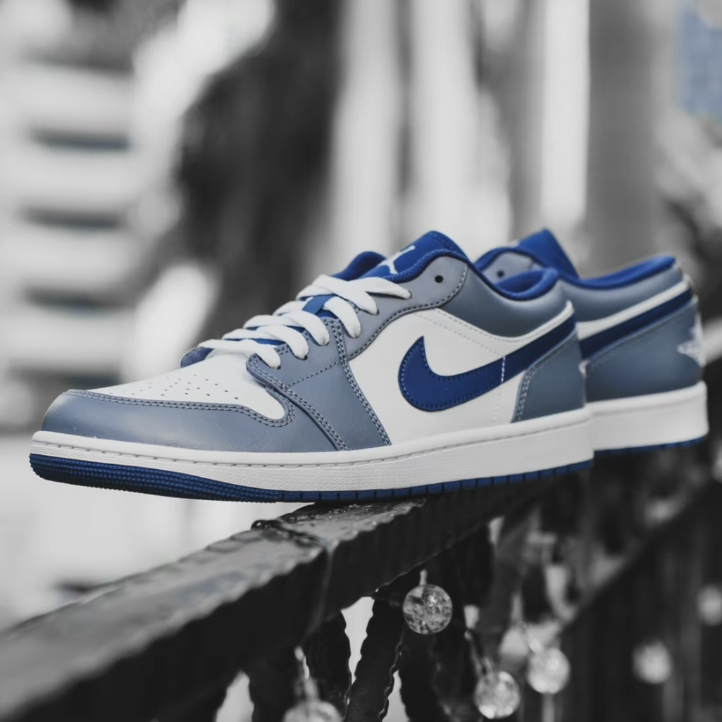 Nike Air Jordan 1 Low "Ashen Slate" 復古霧霾灰藍 海軍藍 低筒