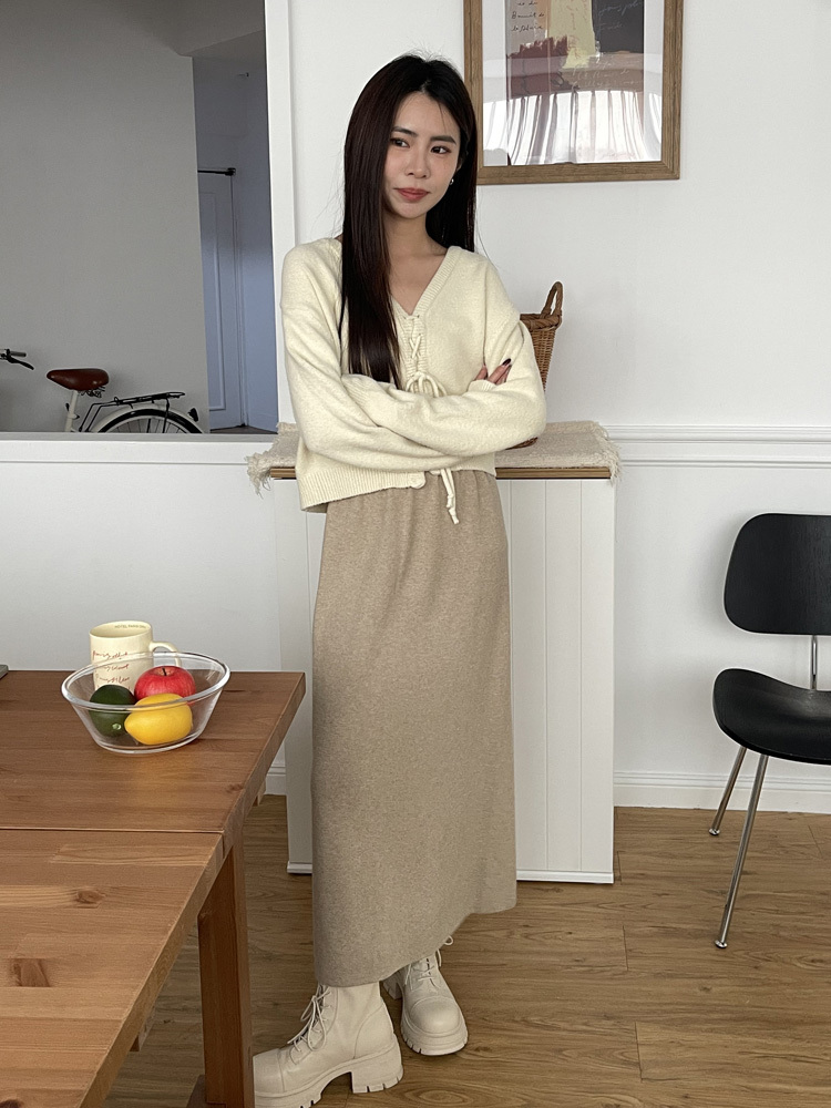 厚磅經典針織長裙