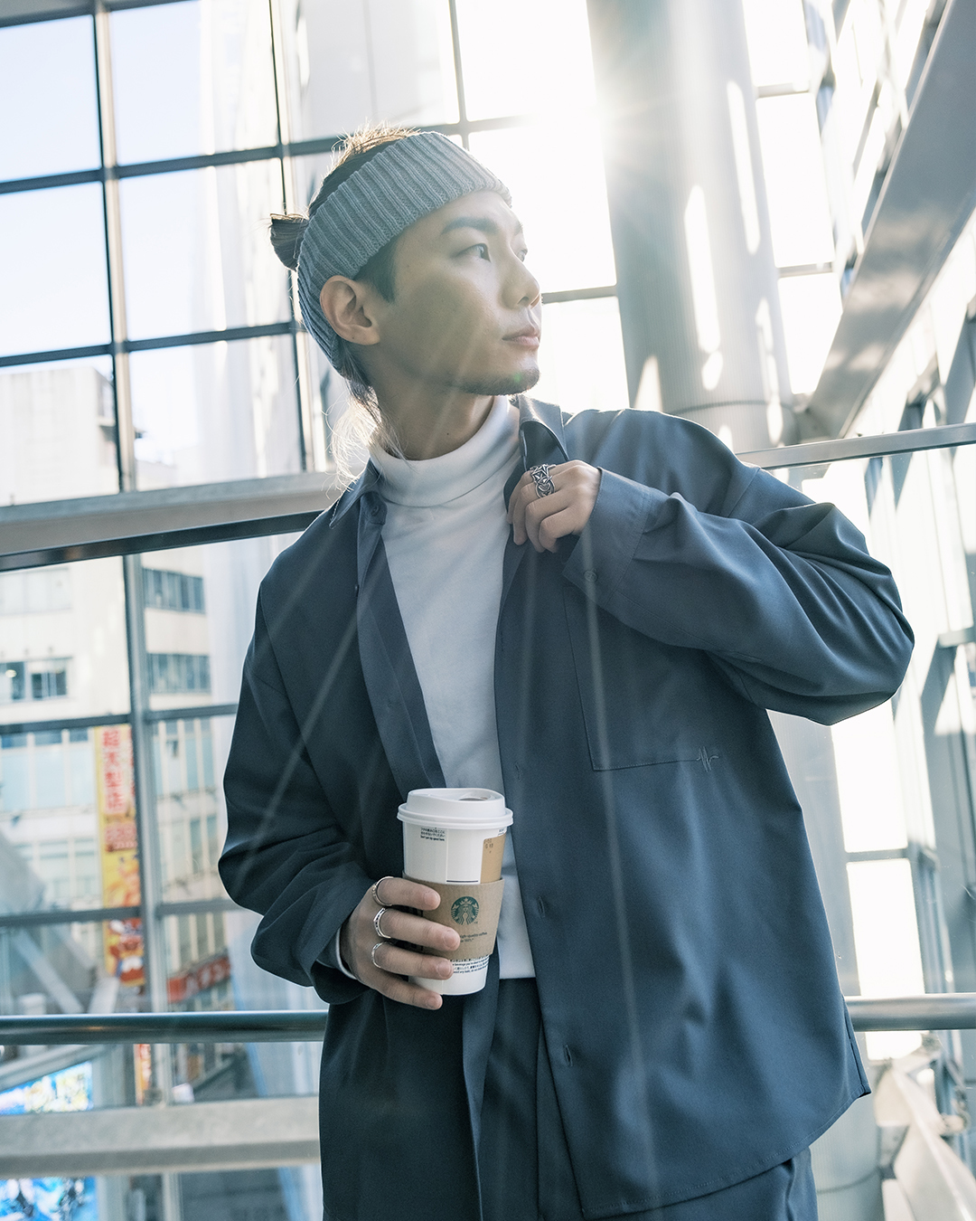 都會感微光澤襯衫（正式/休閒皆可）－內斂鐵灰