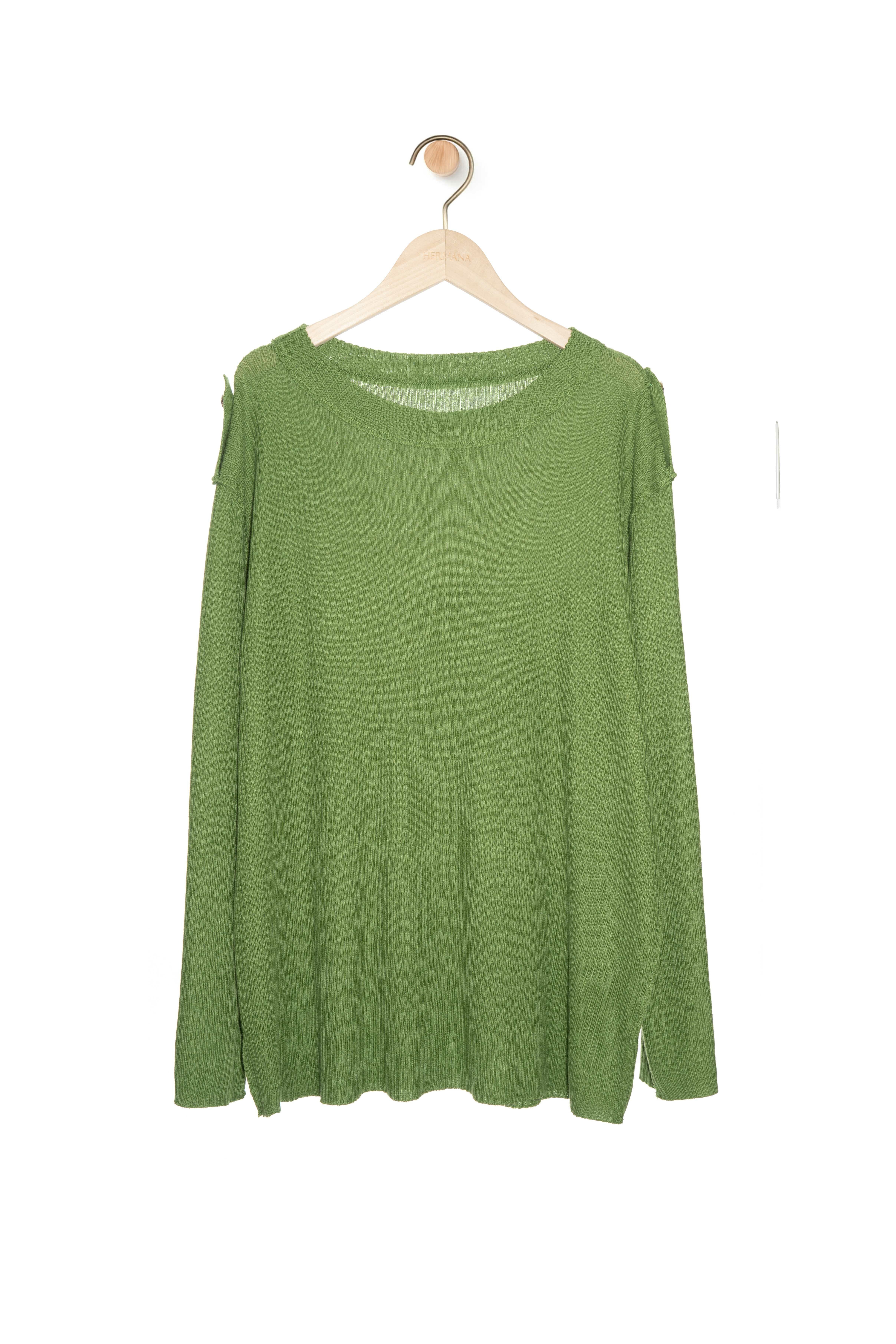 肩搭帶反骨針織上衣（現貨款式）