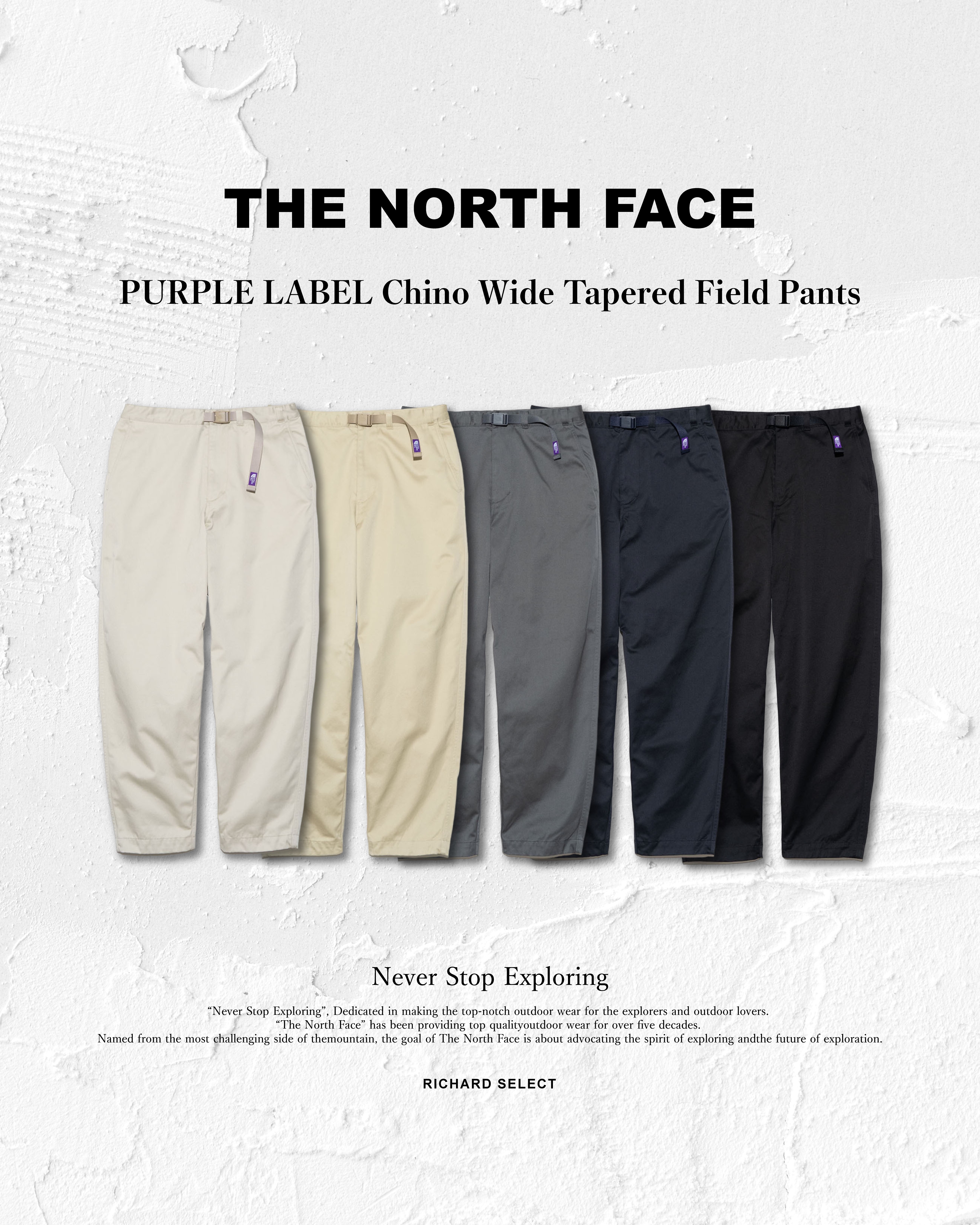 THE NORTH FACE PURPLE LABEL Chino Wide Tapered Field Pa