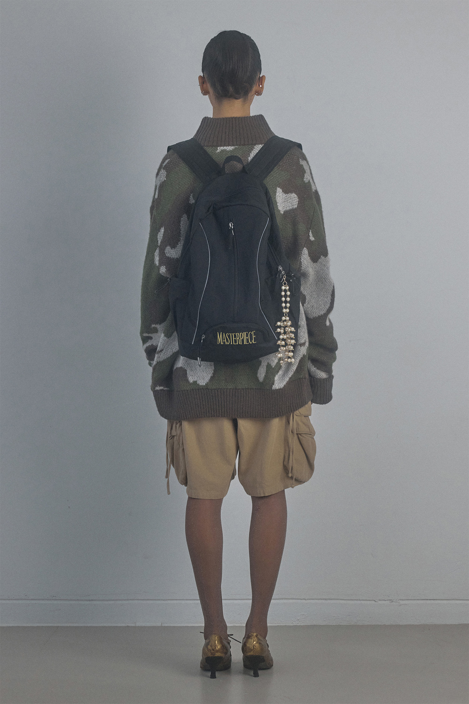 SCULPTOR - Nylon Slouchy Backpack (Black)