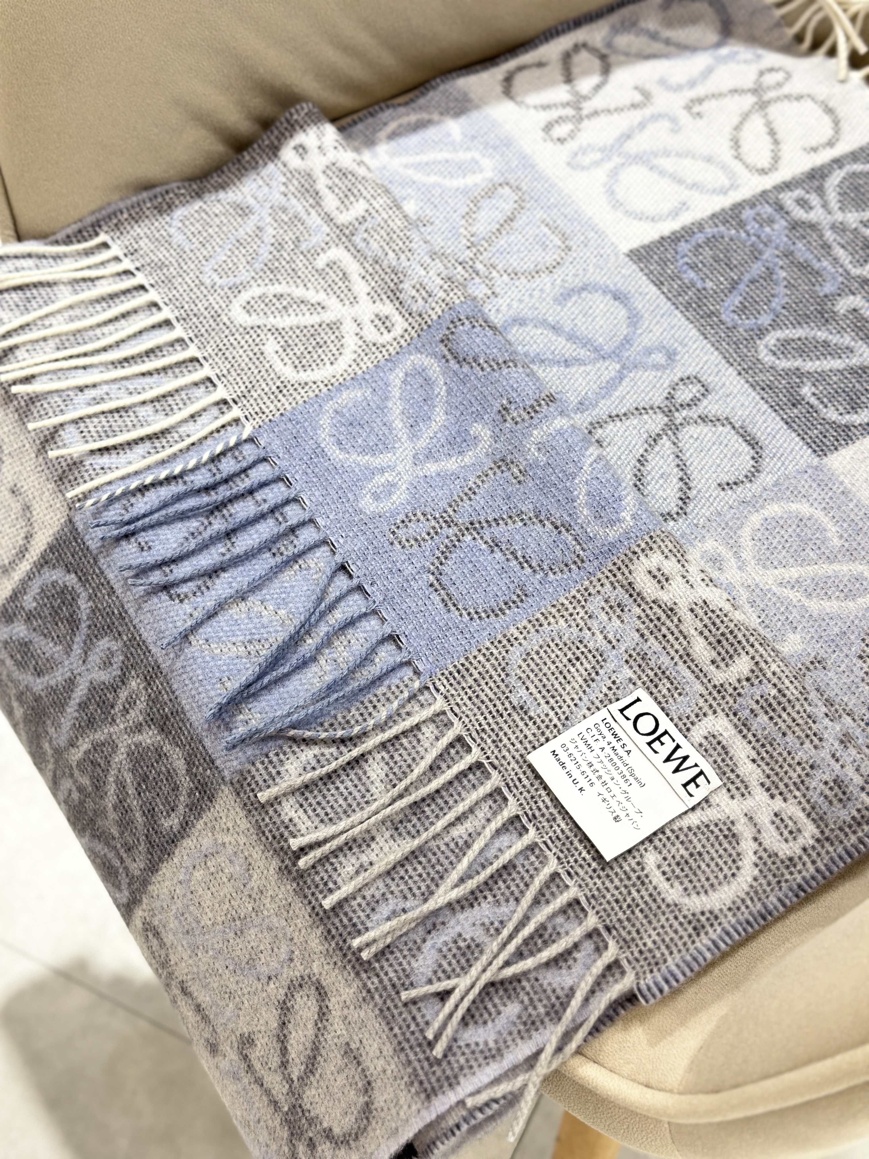 LOEWE Checkerboard Scarf