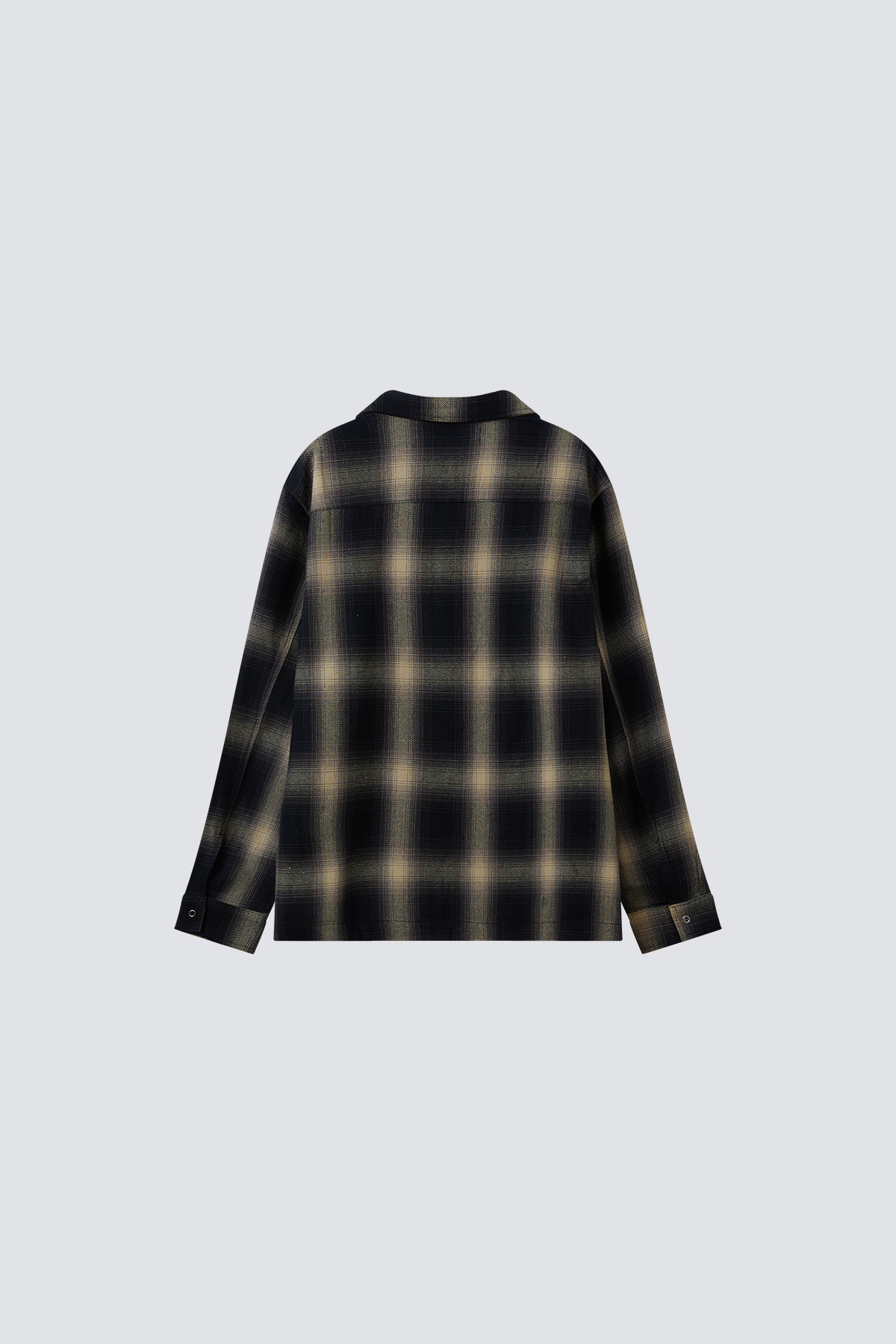 Cotton Plaid Shirt Jacket｜Black｜Hong Kong Original Design