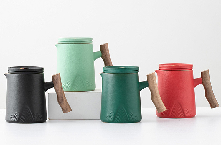 鹿港窯禮品館 │陶瓷 山靜 旅行茶具套裝一壺四快客杯泡茶壺