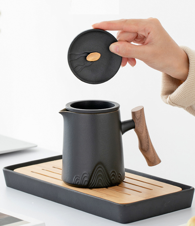 鹿港窯禮品館 │陶瓷 山靜 旅行茶具套裝一壺四快客杯泡茶壺