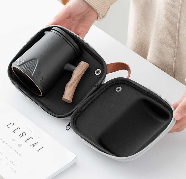 鹿港窯禮品館 │陶瓷 山靜 旅行茶具套裝一壺四快客杯泡茶壺