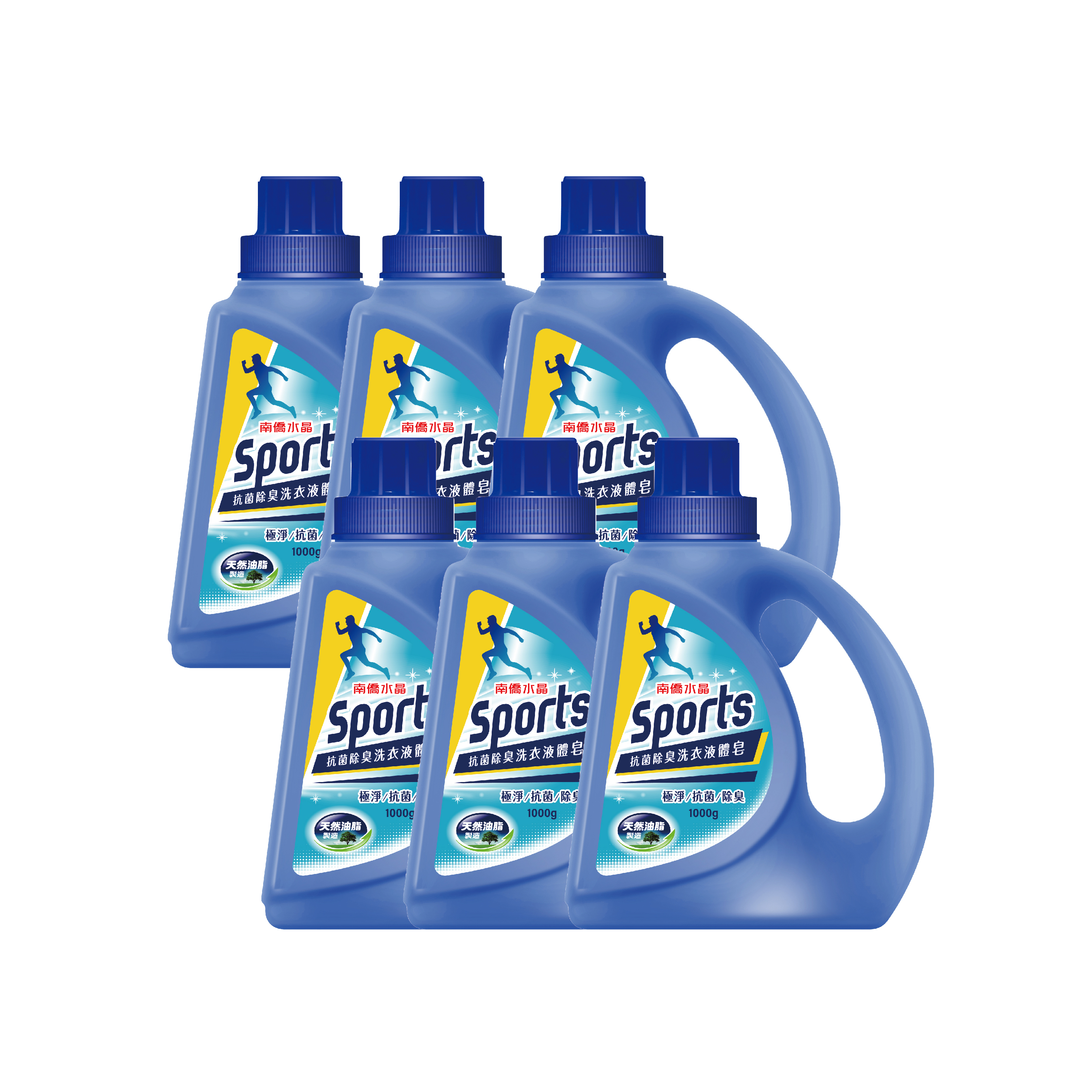 Sports抗菌除臭洗衣液體皂1kgX6(箱購)