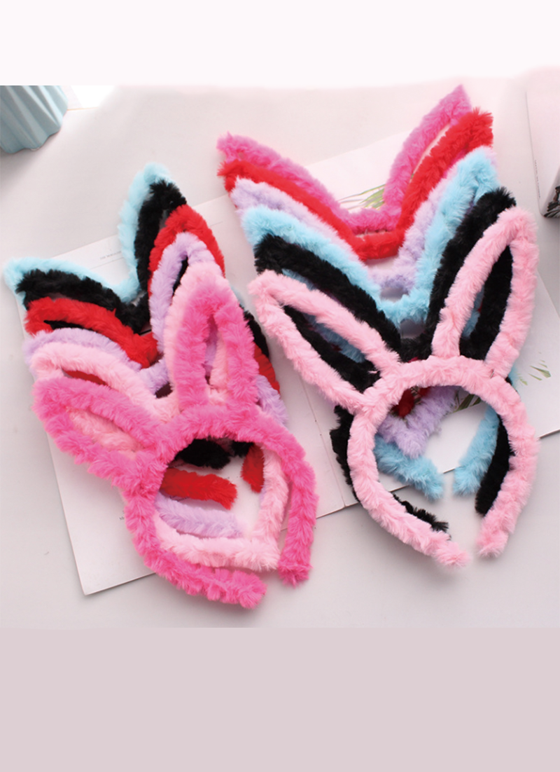 毛絨兔耳朵髮箍 HH612