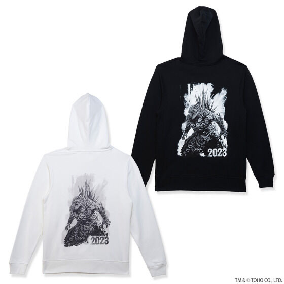 219958 Pbandai 預訂2025/1月 ゴジラ　モノクロデザインパーカー　ゴジラ-1.0