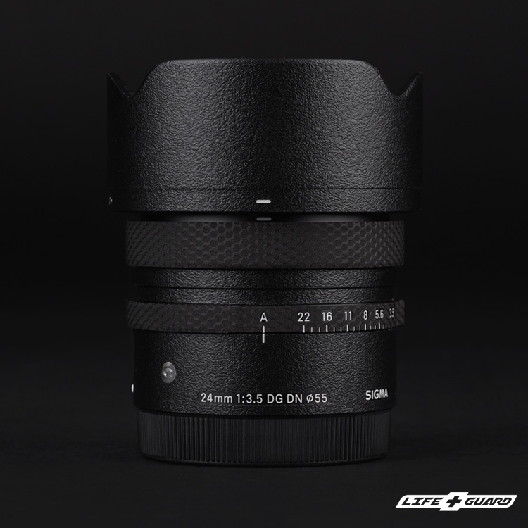 LIFE+GUARD SIGMA 24mm F3.5 DG DN 專用鏡頭貼膜｜黑色砂紋質感設計