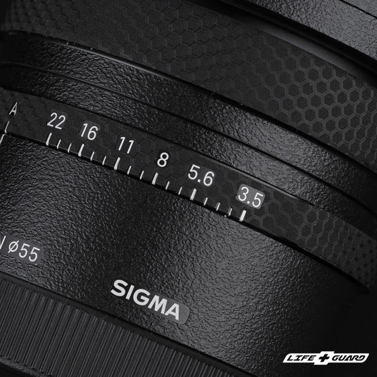 LIFE+GUARD 鏡頭貼膜安裝示意，適用 SIGMA 24mm F3.5 DG DN