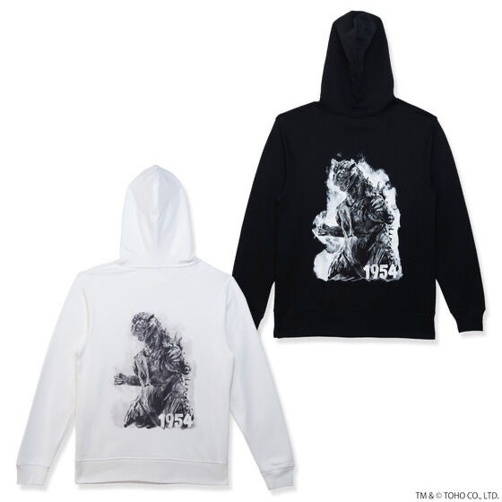 219957 Pbandai 預訂2025/1月 ゴジラ　モノクロデザインパーカー　ゴジラ（1954）