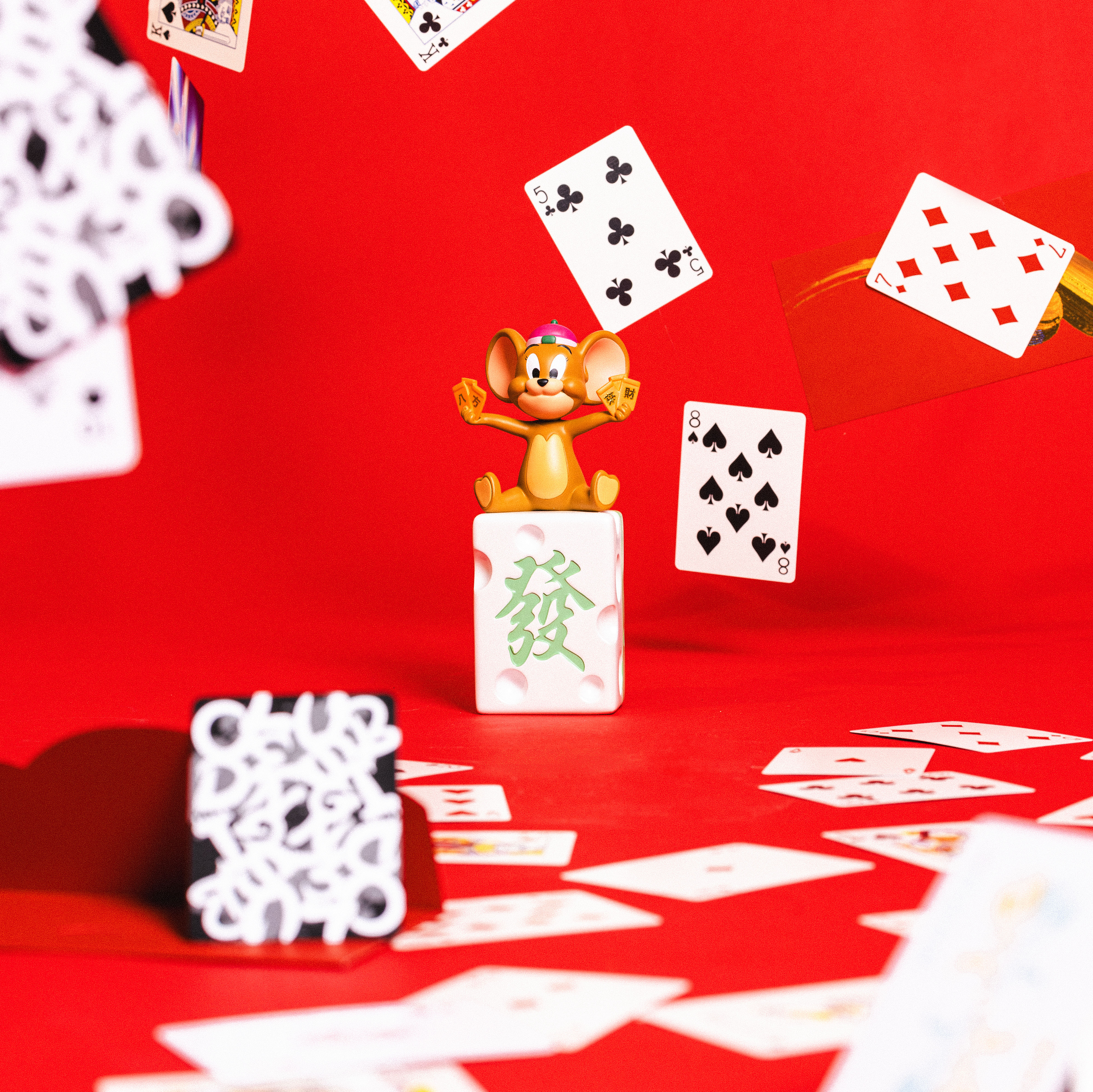 SOAP STUDIO TOM AND JERRY GOOD FORTUNE STATUE 招財傑利鼠公仔 新年 麻將 八方來財