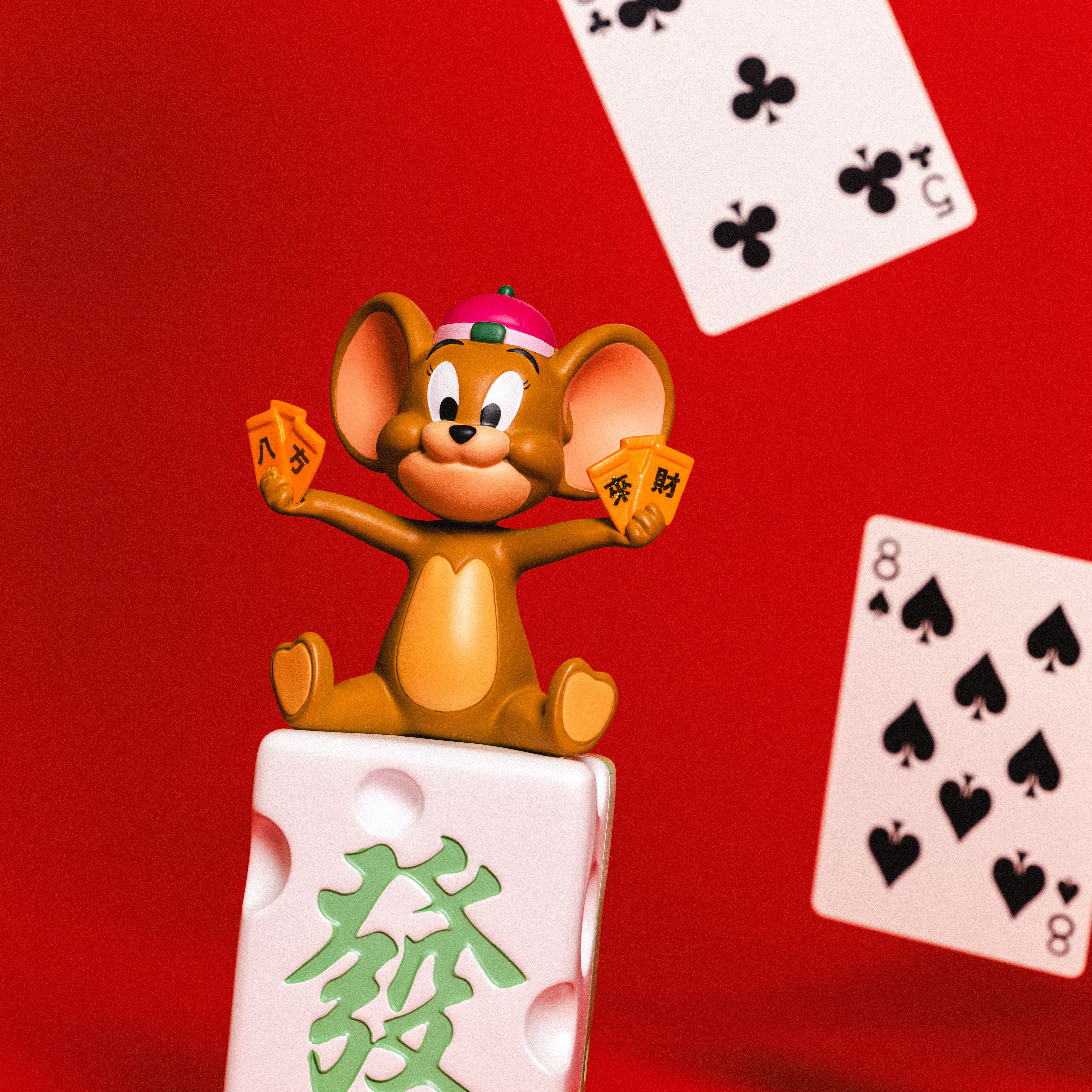 SOAP STUDIO TOM AND JERRY GOOD FORTUNE STATUE 招財傑利鼠公仔 新年 麻將 八方來財