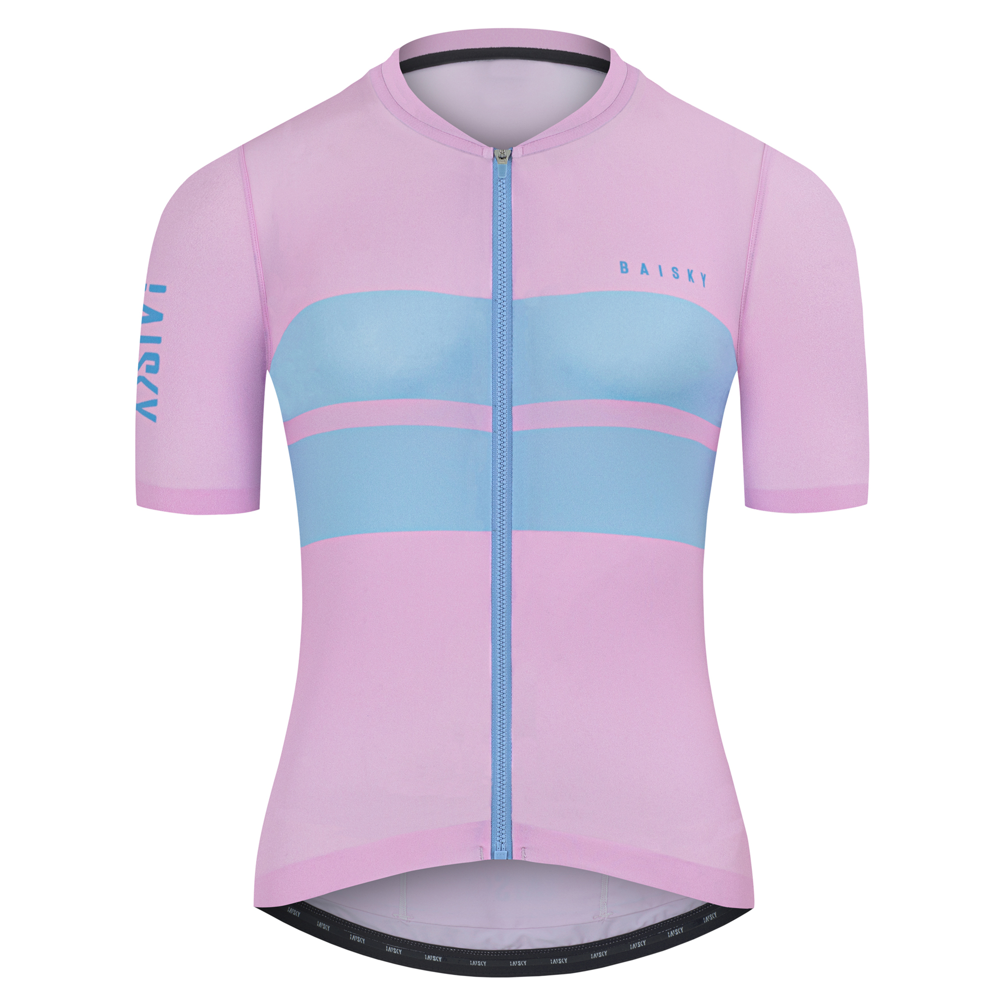 女款空力短車衣 平行線 II 粉