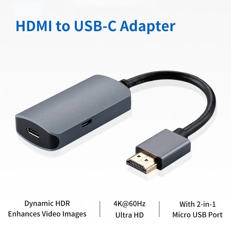 HDMI 轉 USB-C 顯示器轉接器
