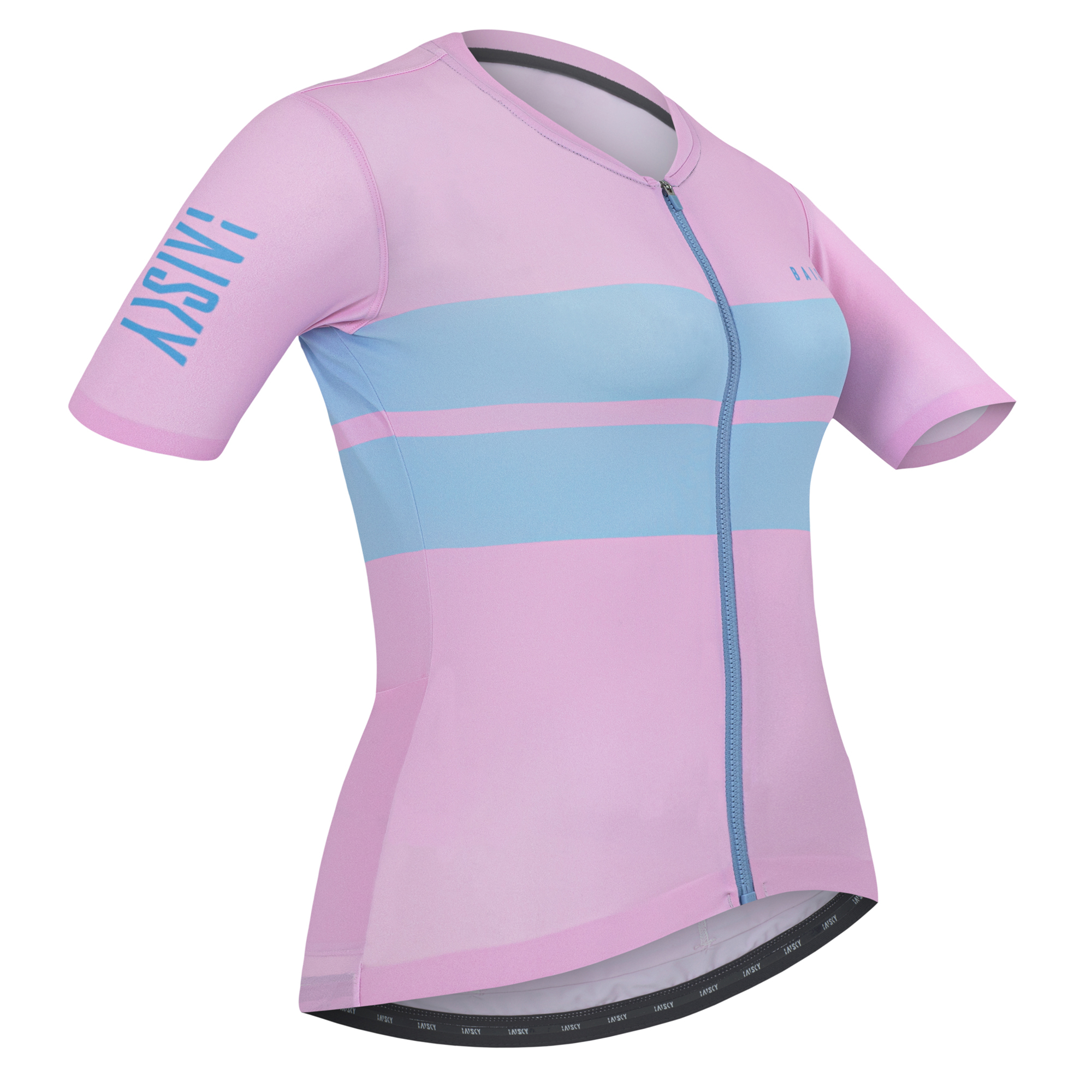 女款空力短車衣 平行線 II 粉