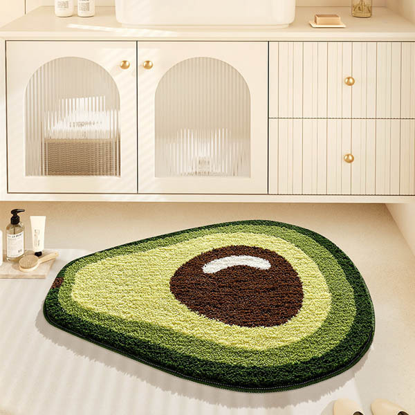 繽紛水果植絨踏墊