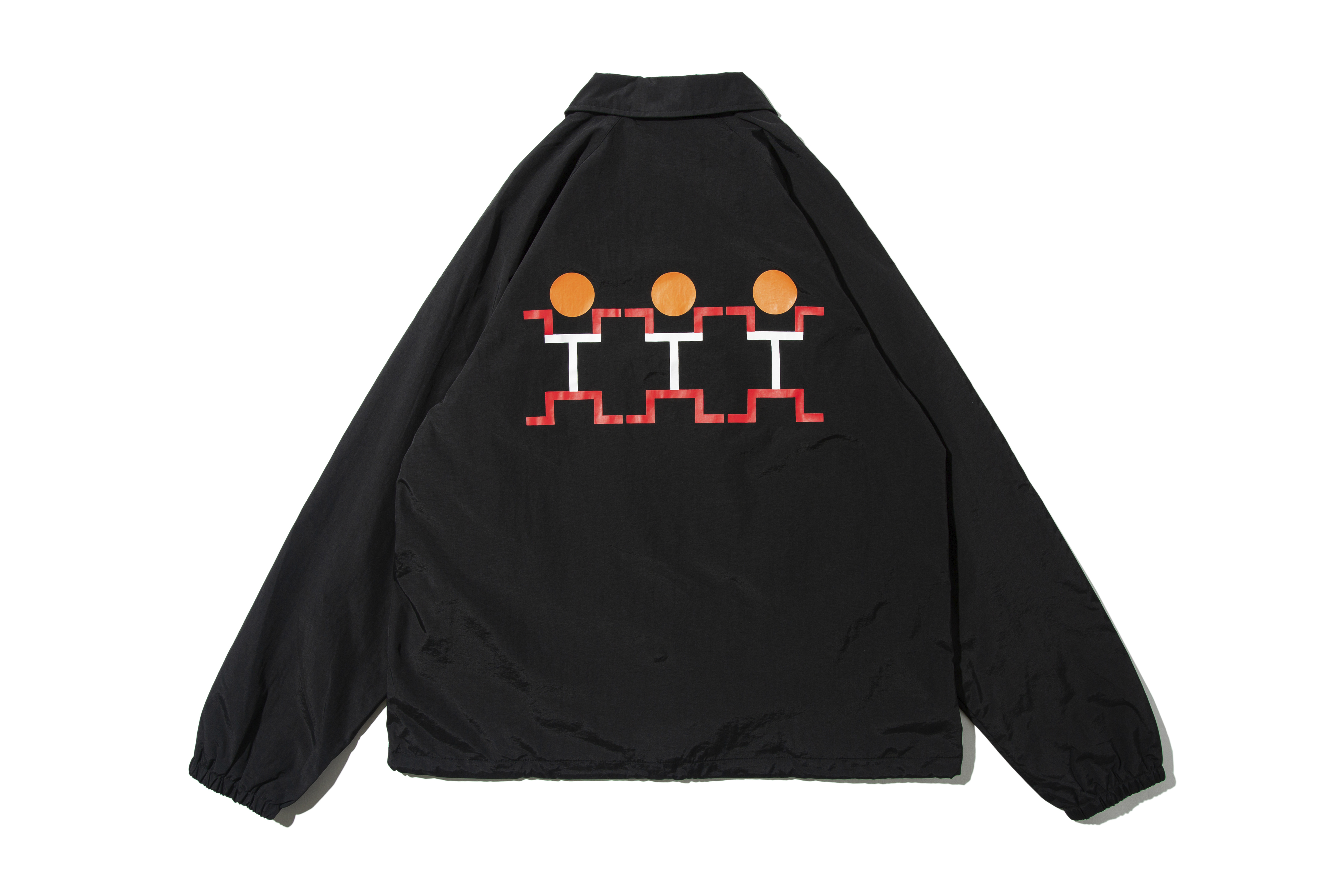 THE TRILOGY TAPES "THREE PEOPLE COACH JACKET" (Black)