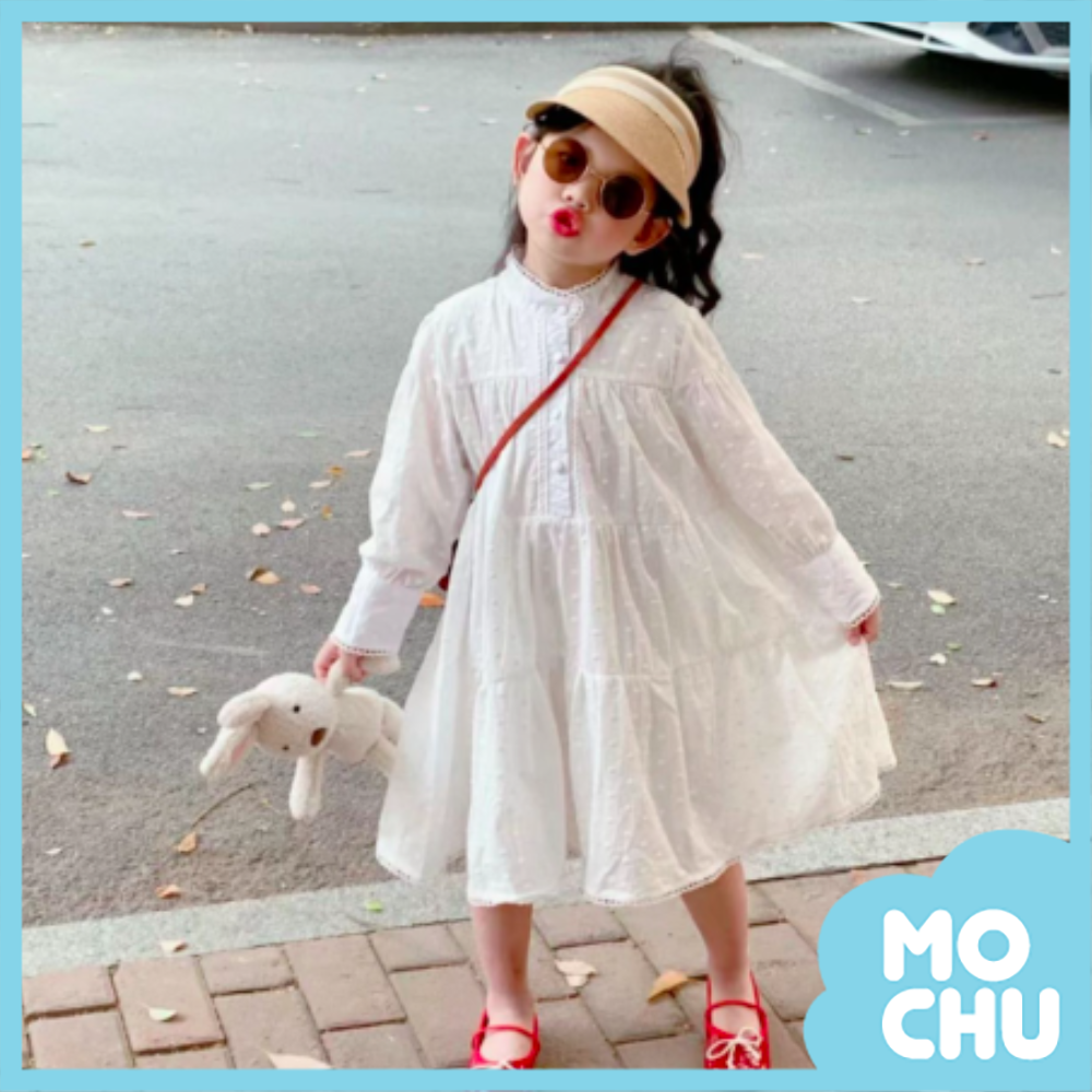 純白立領蛋糕裙洋裝