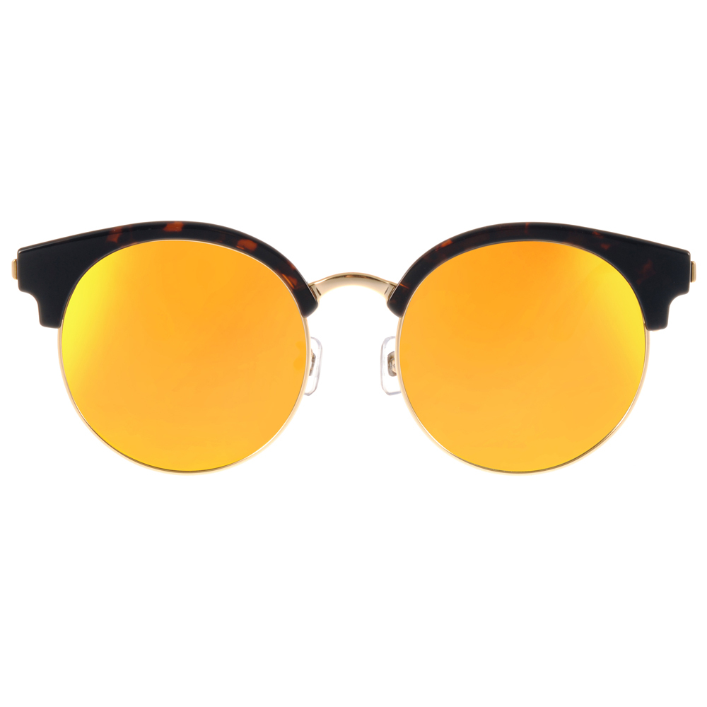 【Go-Getter】GS4005 C06 眉型圓框太陽眼鏡(水銀鏡面)