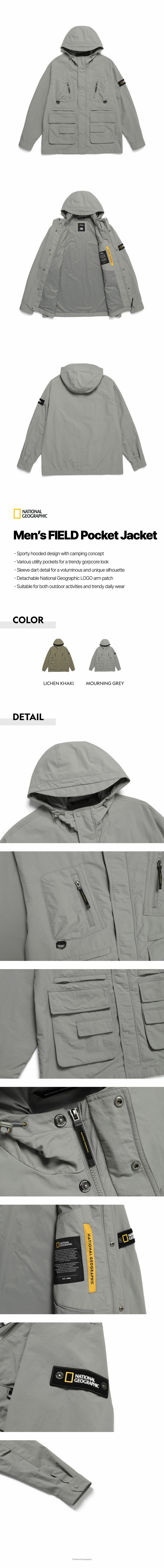 Men's FIELD Pocket Jacket - MOURNING GREY