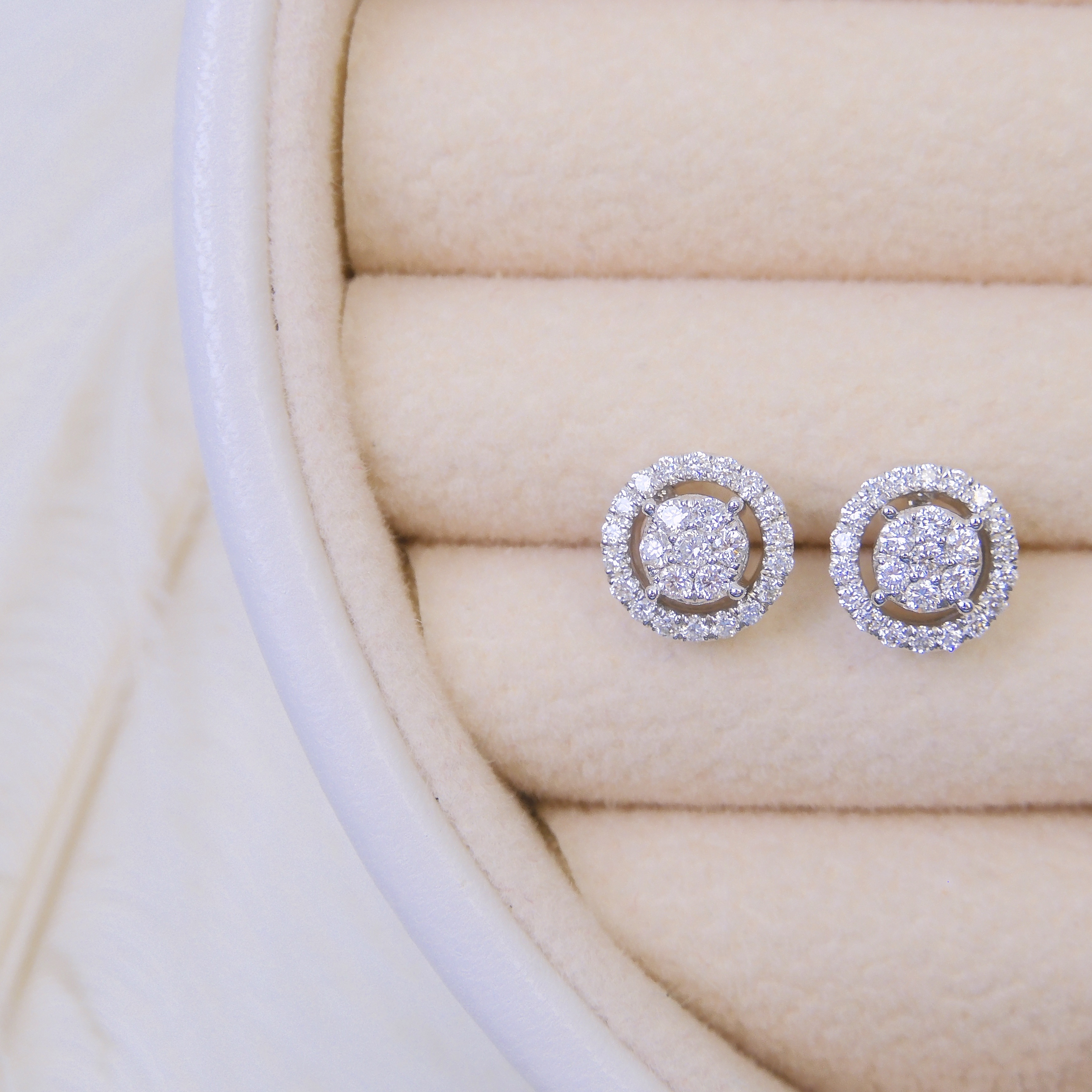 18K金 0.32ct 鑽石耳釘 (多用款）