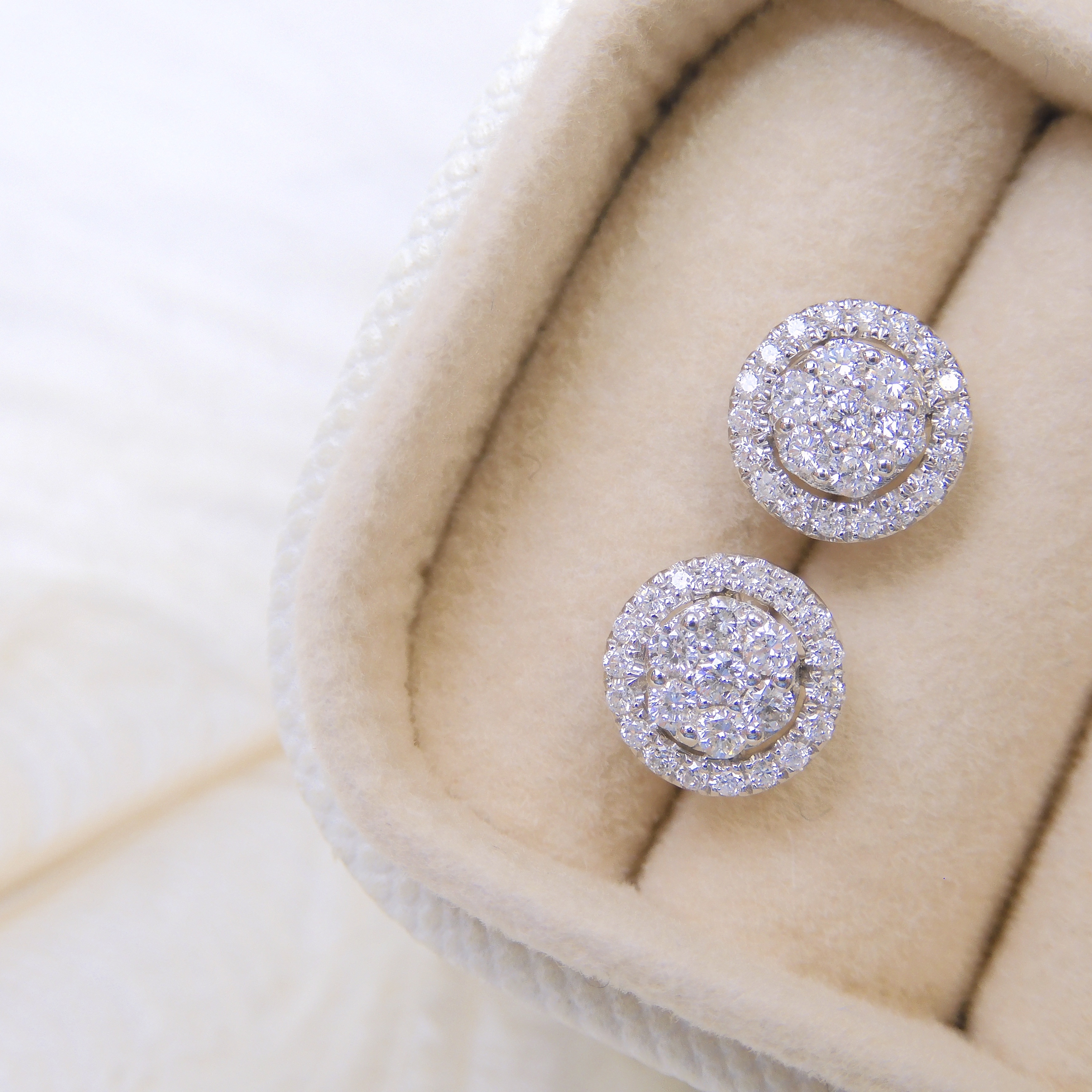 18K金 0.7ct 鑽石耳釘