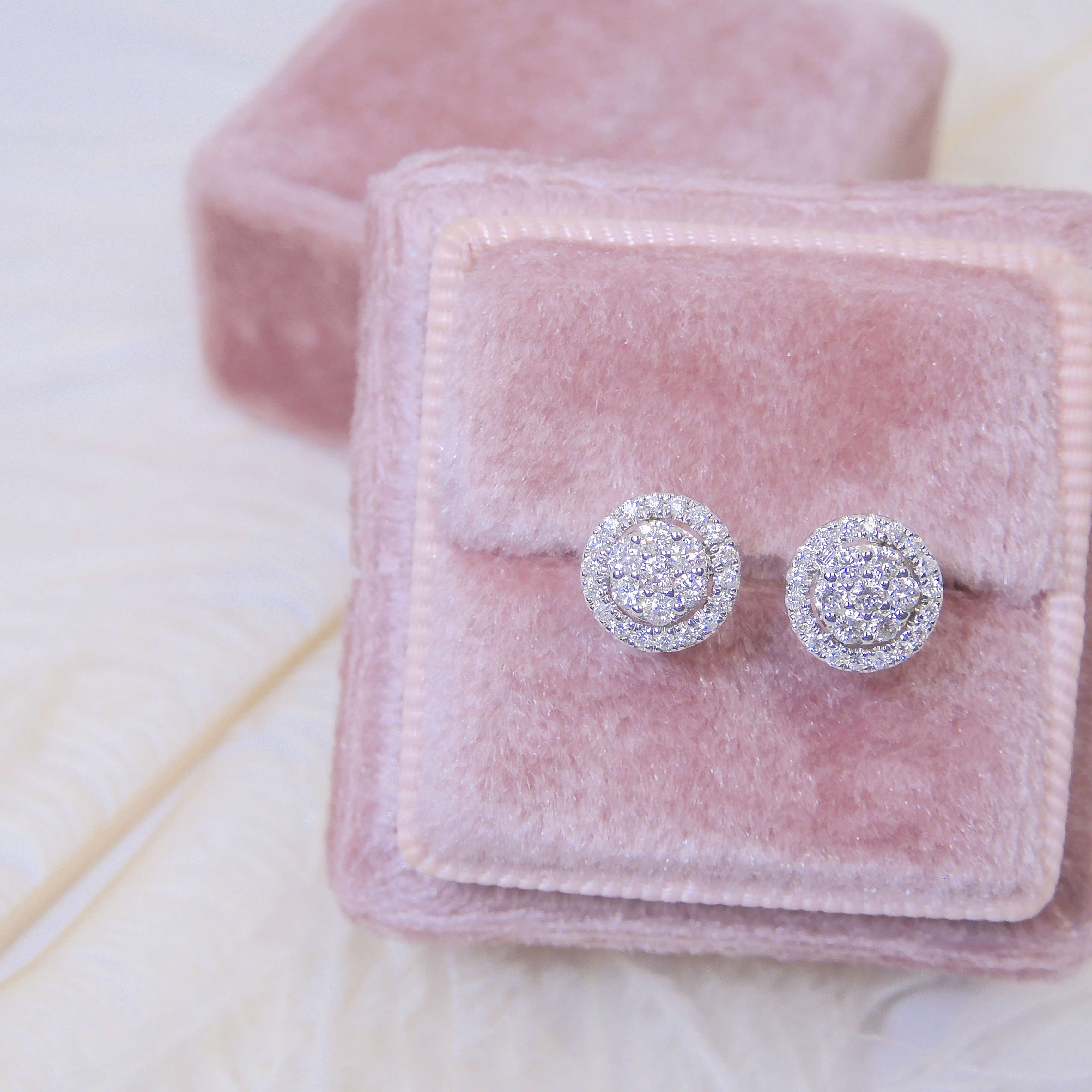 18K金 0.7ct 鑽石耳釘