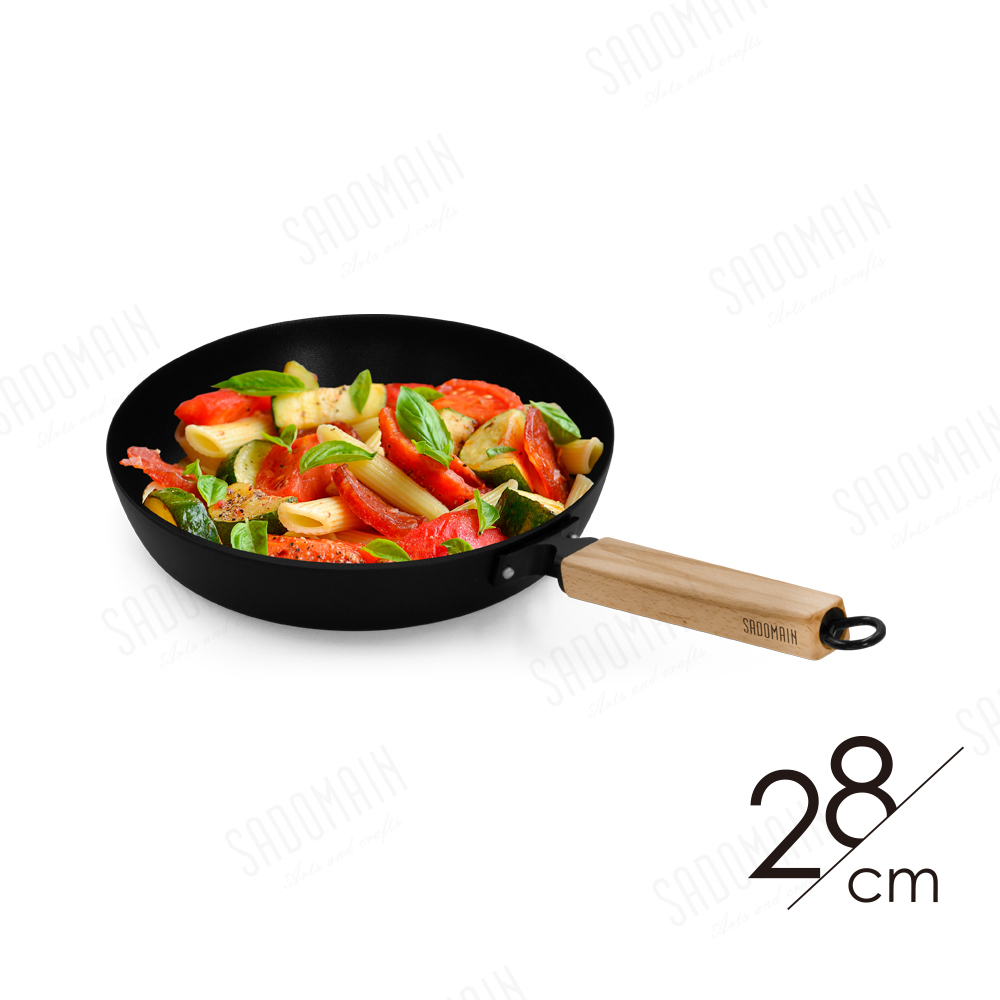 SADOMAIN仙德曼 臺南鐵器陶瓷不沾平底鍋 28cm SG928