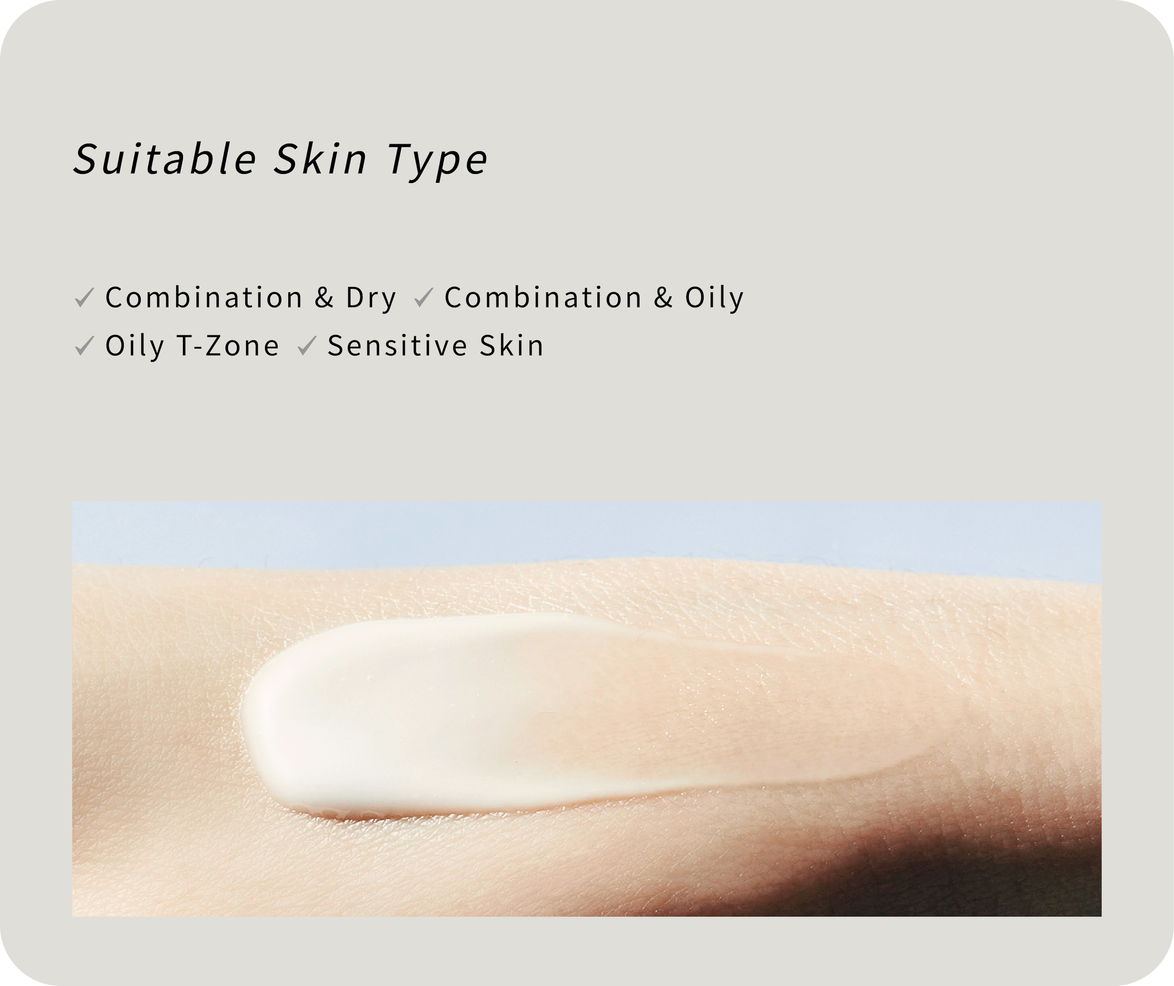 suitable skin types