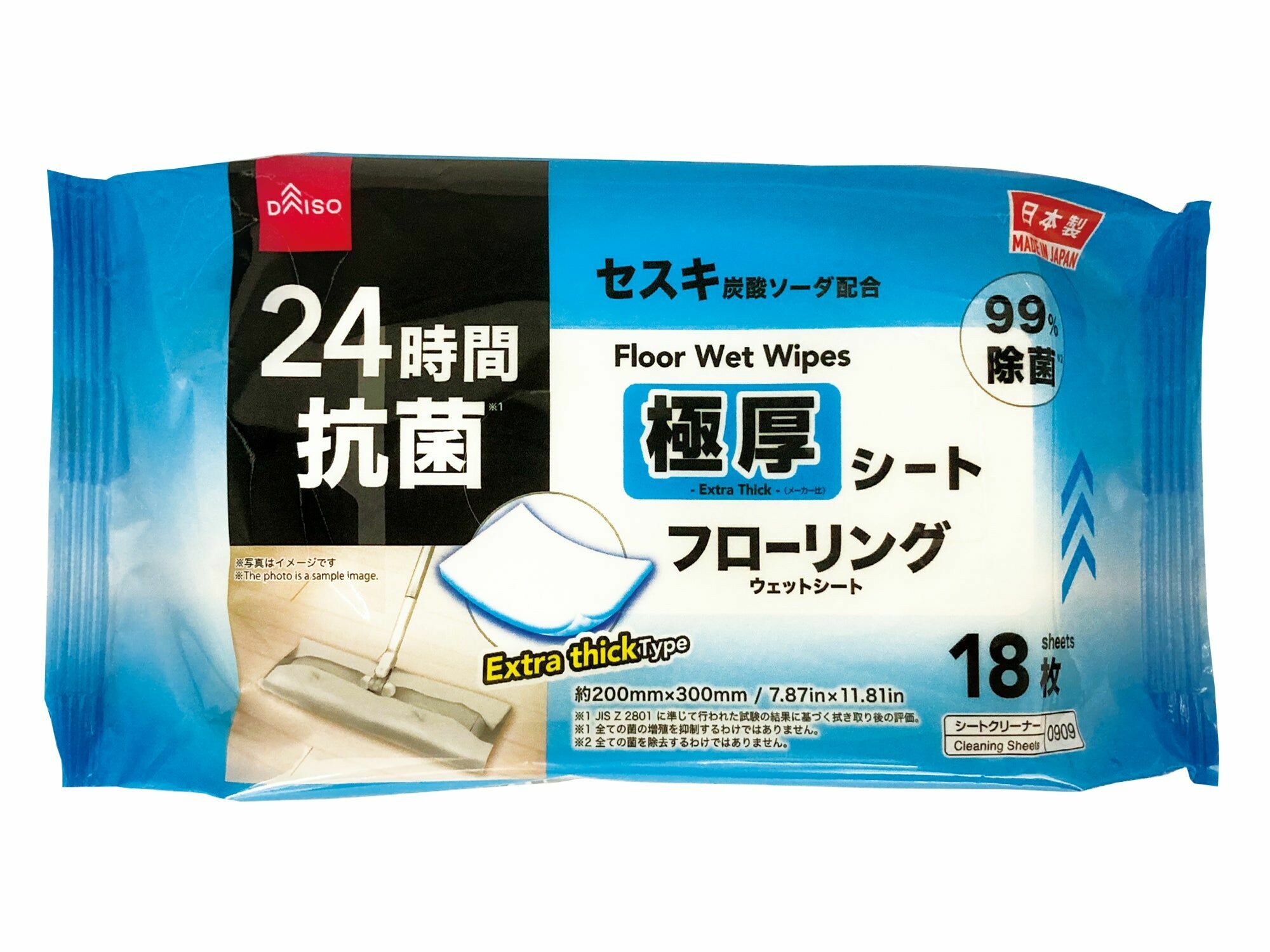 地板清潔濕巾/極厚 18枚