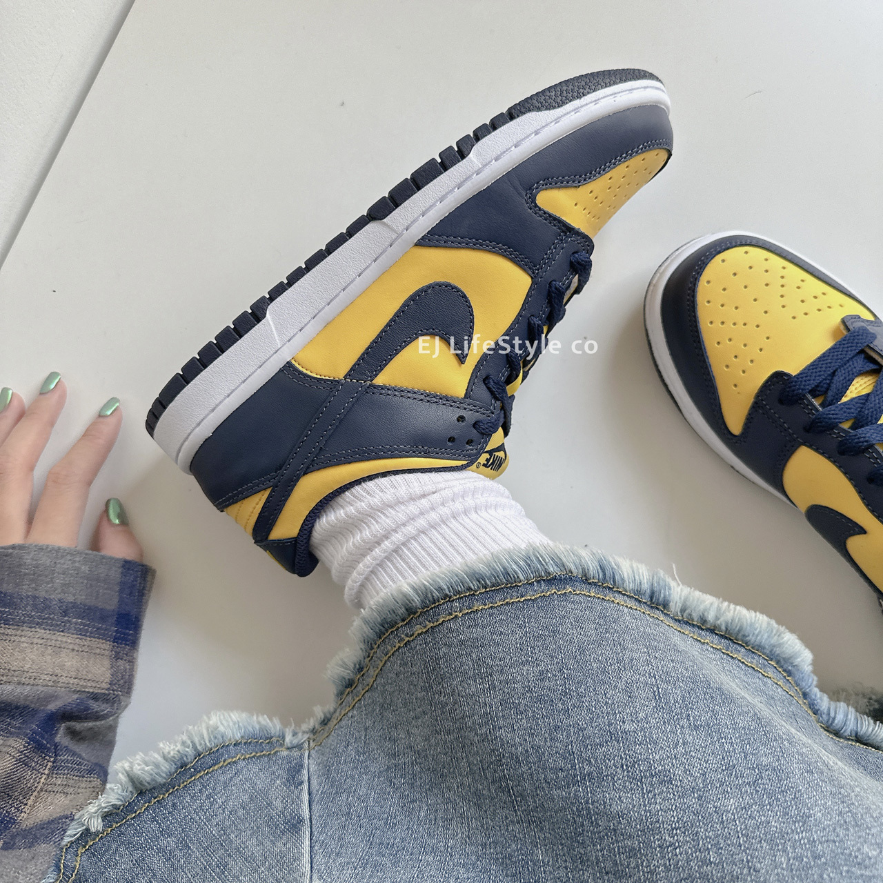 NIKE DUNK LOW ‘’VARSITY MAIZE'' 密西根 黃藍 大童鞋 CW1590-700 / 現貨