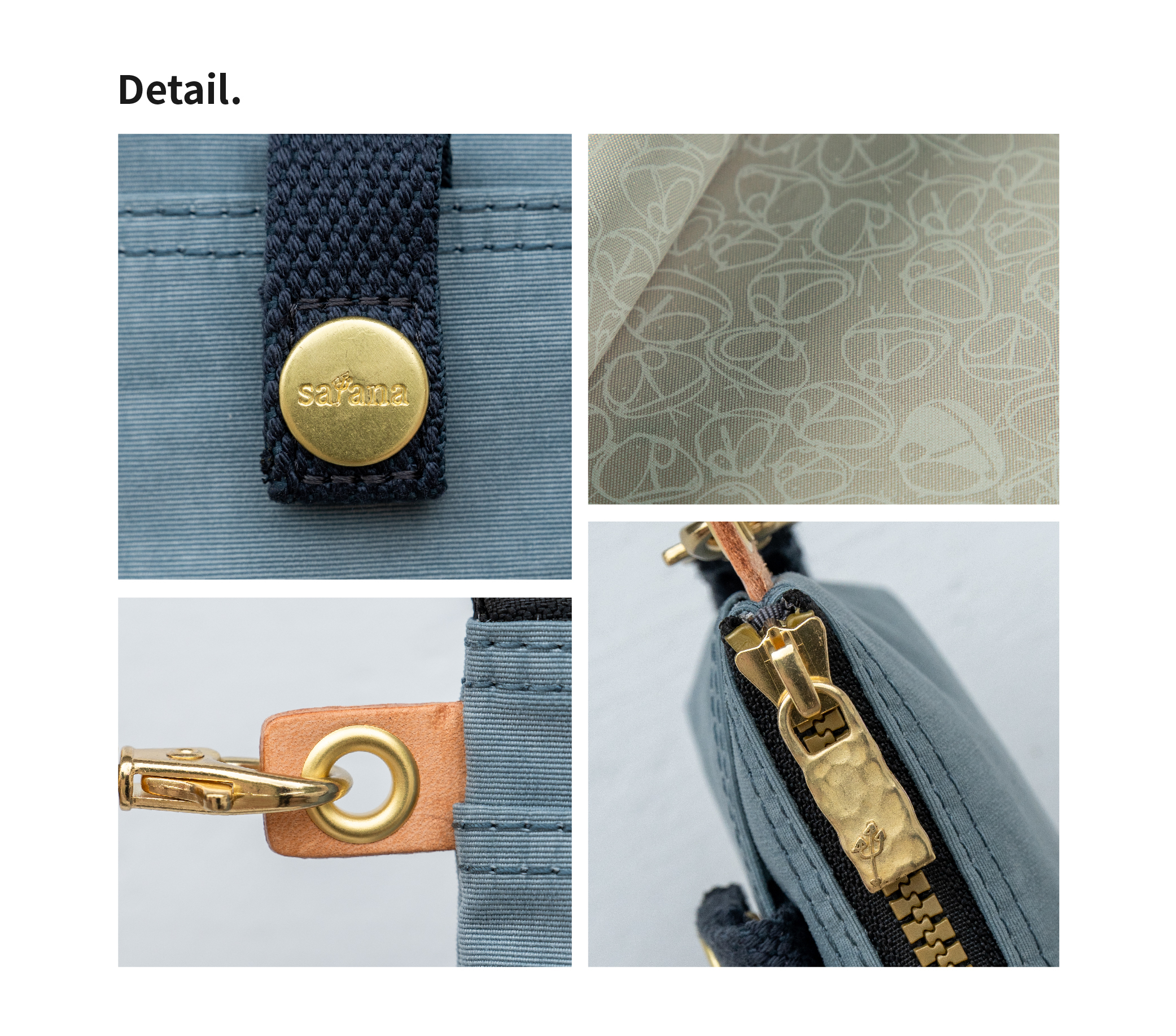 satana Soldier 實用拉鍊化妝包/零錢包 石灰藍 SOS1390-241 細節特寫照