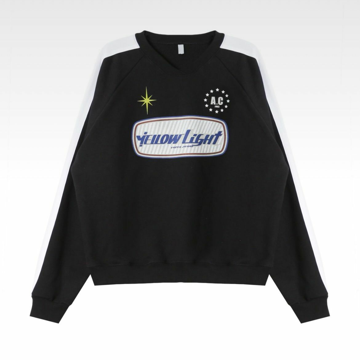 拼色英文字圖案衛衣 T5254