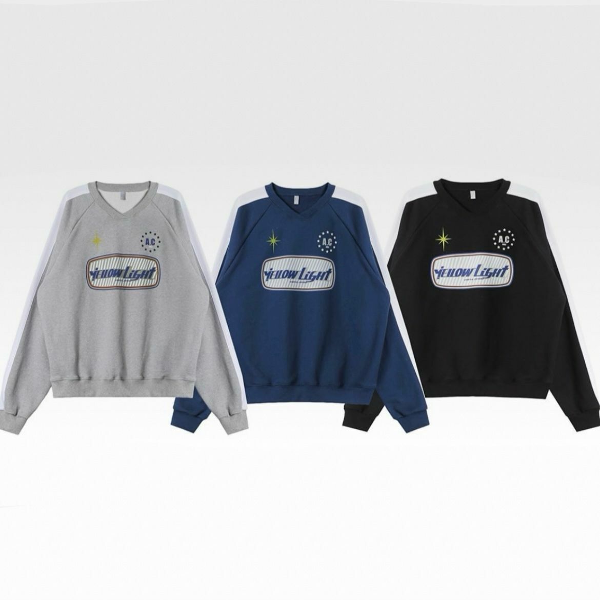 拼色英文字圖案衛衣 T5254