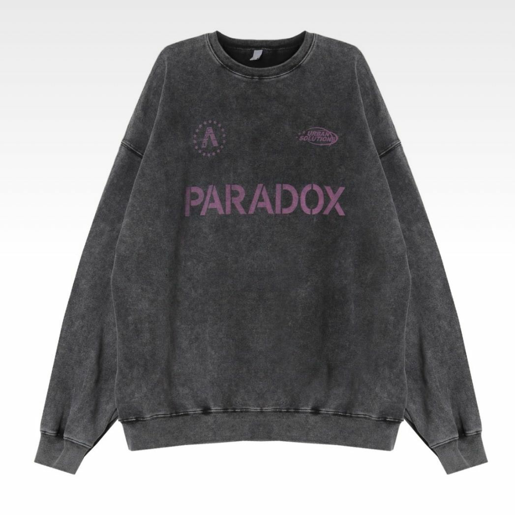 洗水淨色英文字衛衣 T5256