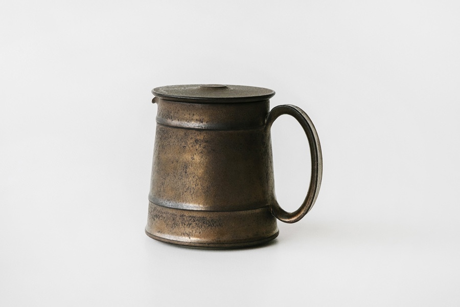 竹口要-Raton附蓋水壺 矮 砂金色