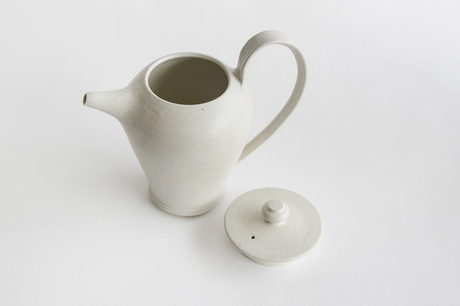 竹口要-茶壺 象牙色Ｃ