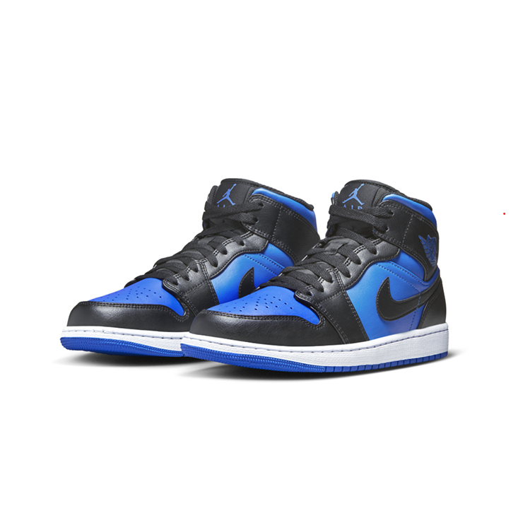 NIKE AIR JORDAN 1 MID ROYAL BLUE 黑藍 中筒 經典 男鞋 DQ8426-042