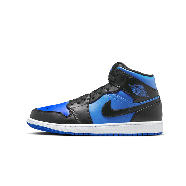 NIKE AIR JORDAN 1 MID ROYAL BLUE 黑藍 中筒 經典 男鞋 DQ8426-042