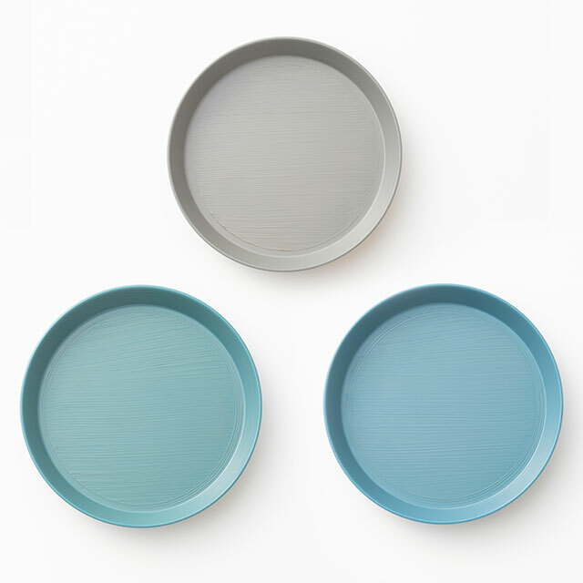 中川政七-RIN&CO. 越前硬漆平皿 / s / 灰藍03