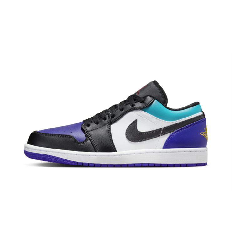 AIR JORDAN 1 LOW BLACK PURPLE AQUA 白青紫 男鞋 553558-154